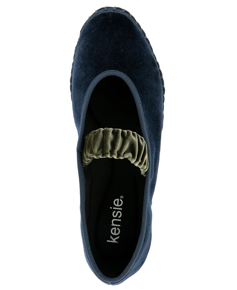 Kensie Women's Fiona Velvet Mary Jane