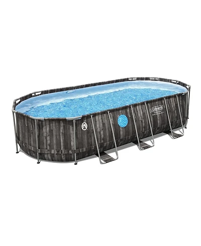 Coleman Power Steel Swim Vista 20' x 48" Round Above Ground Swimming Pool Set