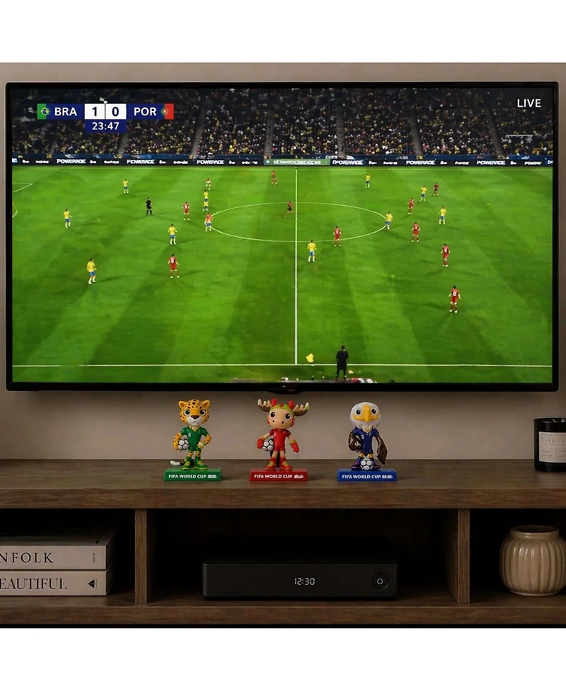 Fifa 2026 World Cup Official Licensed Mascot Figurine Set of 3 Maple, Zayu and Clutch Collectible Soccer Figures 9cm