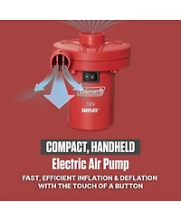 Coleman EasyFlate 12V Dc Electric Air Pump, Car Plug Inflator with 3 Adapters
