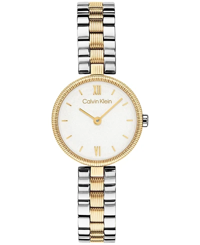 Calvin Klein Women's Gleam Two-Tone Stainless Steel Bracelet Watch 24mm