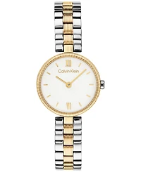 Calvin Klein Women's Gleam Two-Tone Stainless Steel Bracelet Watch 24mm
