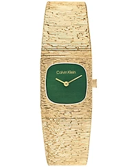 Calvin Klein Women's Sophisticated Square Gold-Tone Stainless Steel Bracelet Watch 20mm