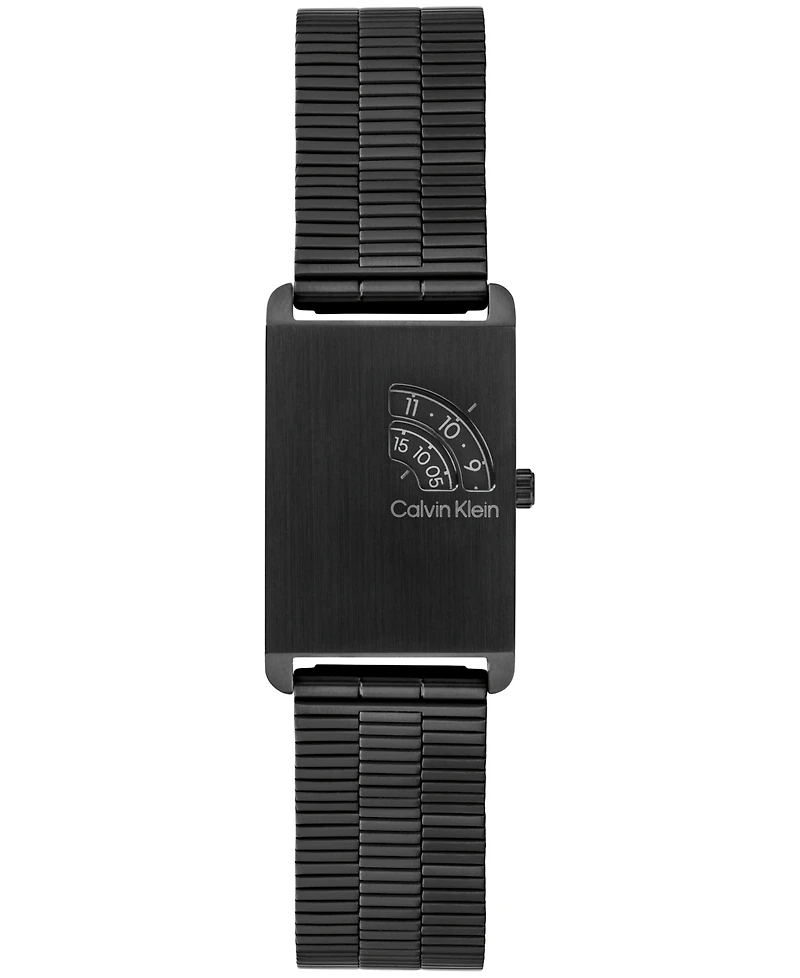 Calvin Klein Men's Dapper Black Ip Stainless Steel Mesh Bracelet Watch 24mm