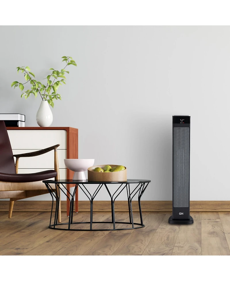 Good Housekeeping 30" Ceramic Tower Space Heater with Remote, Oscillating