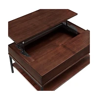 iNSPIRE Q Finish Lift-Top Coffee Table With Metal Base