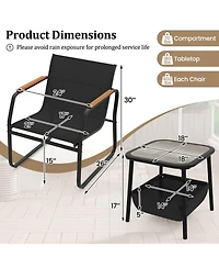 Sugift Patio Furniture Set Outdoor Bistro Conversation Set