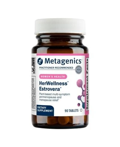 Metagenics Herwellness Estrovera Hormone Free Plant Based Supplement Supports Menopause Perimenopause Relief Hot Flashes Night 90 Tablets