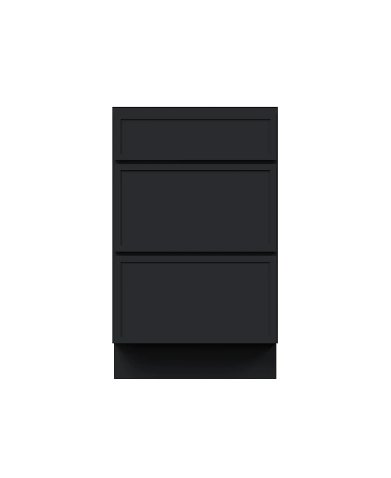 Boyel Living 21 Inch Width 3-Drawers Base Cabinets, Ready to Assemble Kitchen Cabinet with Solid Wood Frame, Soft-Close Slides and Hinges