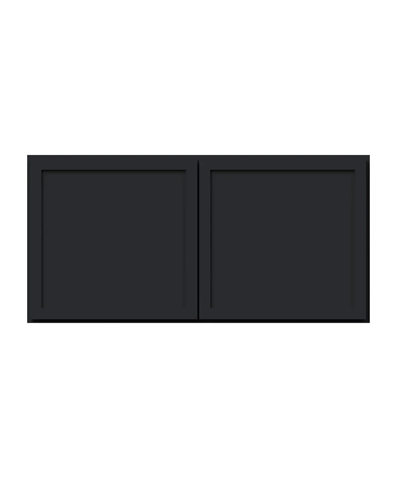 Boyel Living Double Door Short Wall Cabinet, Ready to Assemble Kitchen Cabinet with Solid Wood Frame