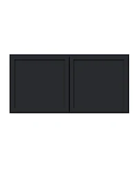 Boyel Living Double Door Short Wall Cabinet, Ready to Assemble Kitchen Cabinet with Solid Wood Frame