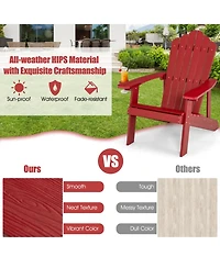 Gouun 2-Piece Adirondack Chair Set Adult and Kid Hips Build with Cup Holder
