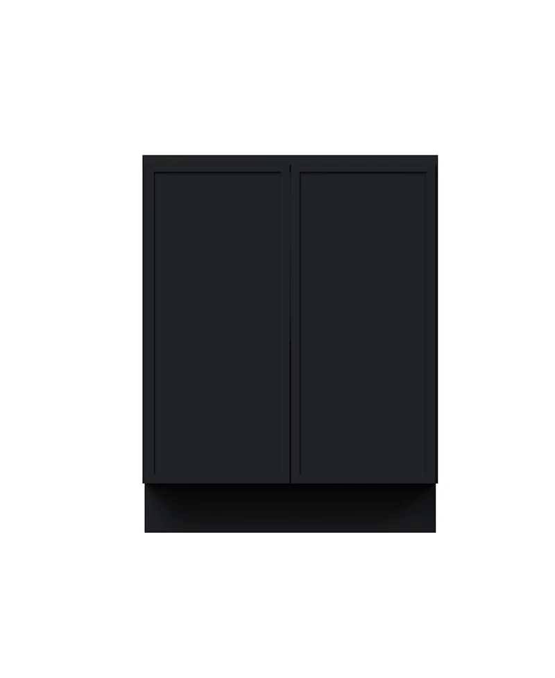 Boyel Living 27 Inch Wide Full Height Door Base Cabinet, Ready to Assemble Kitchen Cabinet with Solid Wood Frame, Soft-Close Slides and Hinges