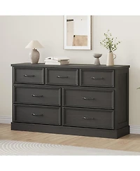 gaomon 7 Drawer Dresser for Bedroom, 55" Wide Wooden Dressers with Metal Handle