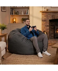 gaomon 4 in 1 Adult Bean Bag Chair, 4ft - Memory Foam Filler and Removable Cover - Oversized Flannel Lazy Sofa Couch Bed for Adults and Teens