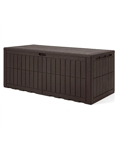 Sugift 180 Gal All-Weather Lockable Outdoor Storage Deck Box with Lid and Handles