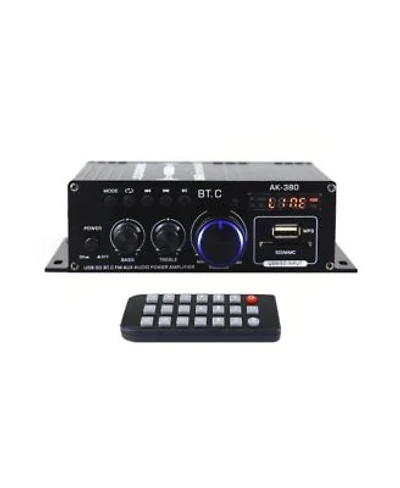 Artudatech 2 Channel 400w Bluetooth Hifi Amplifier With Usb Sd Fm Remote Control