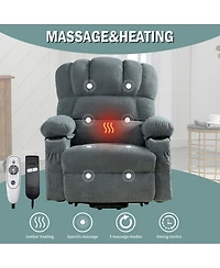 Clihome Power Electric massage lift recliner chair, suitable for the elderly, with heating and vibration functions, Usb
