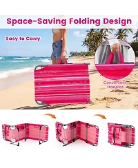 Gouun Tanning Chair with Face and Arm Holes Folding Outdoor Sunbathing Chair