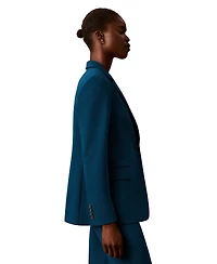 Calvin Klein Petite One-Button Notch Collar Jacket