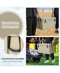 Gouun 50 Quart Rotomolded Insulated Ice Chest Cooler with Integrated Cup Holders