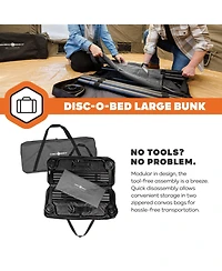 Disc-o-Bed Large Outdoor Convertible 2 Person Portable Camping Bunk Cots