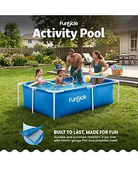 Funsicle 7' x 5' Above Ground Activity Lap Swimming Pool for Family and Kids