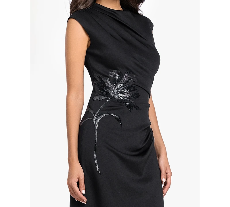 Betsy & Adam Petite Mock Neck Gown
