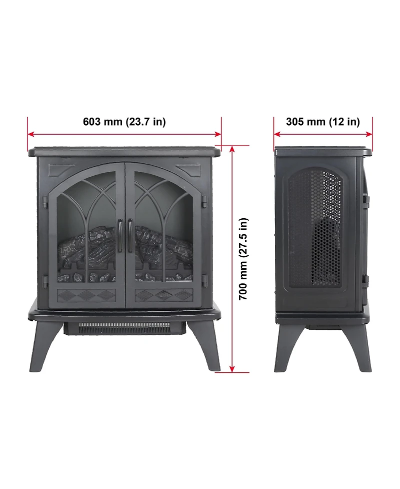 Clihome 24 inch Electric Stove, Electric Fireplace with Remote Control