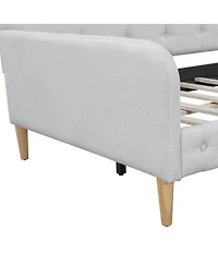 Streamdale Furniture Twin Size Upholstered Daybed with 4 Support Legs