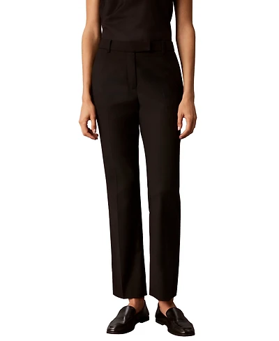 Calvin Klein Petite Straight-Leg Mid-Rise Ankle Pants