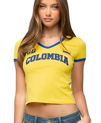 Edikted Women's Colombia 08 V Neck T Shirt