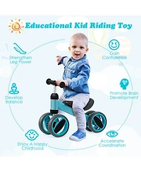 Mecale 4-Wheel Baby Balance Bike for 1-2 Year Olds, 44-lb Capacity