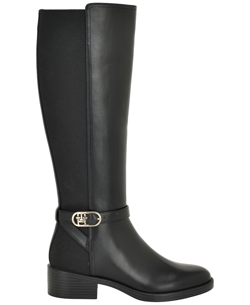 Tommy Hilfiger Women's Illuna Ornamented Side Zip Riding Boots