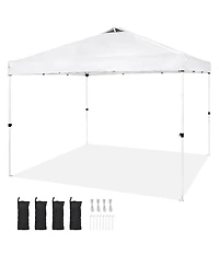 Vevor Pop Up Canopy Party Tent 10 x 10 ft with Portable Bag for Camping White