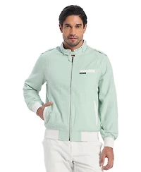 Members Only Men's Seersucker Iconic Racer Jacket