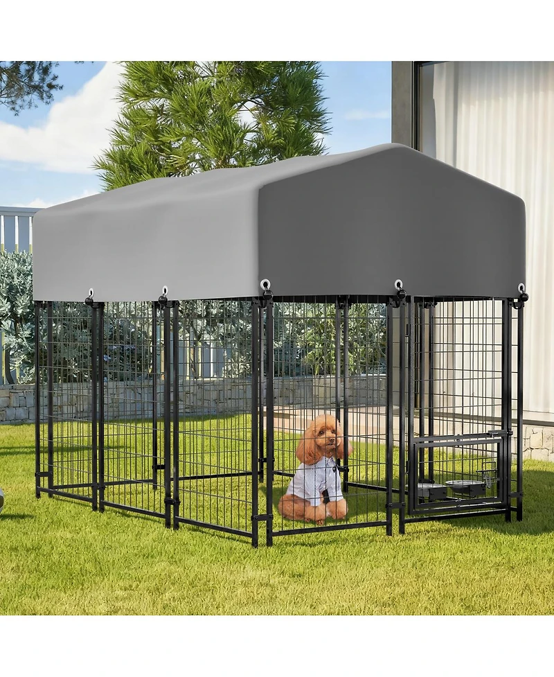 Streamdale Furniture Heavy Duty Welded Wire Dog Kennel with Waterproof Roof