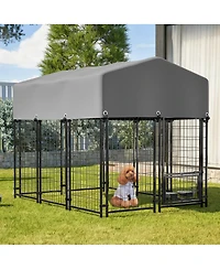 Streamdale Furniture Heavy Duty Welded Wire Dog Kennel with Waterproof Roof
