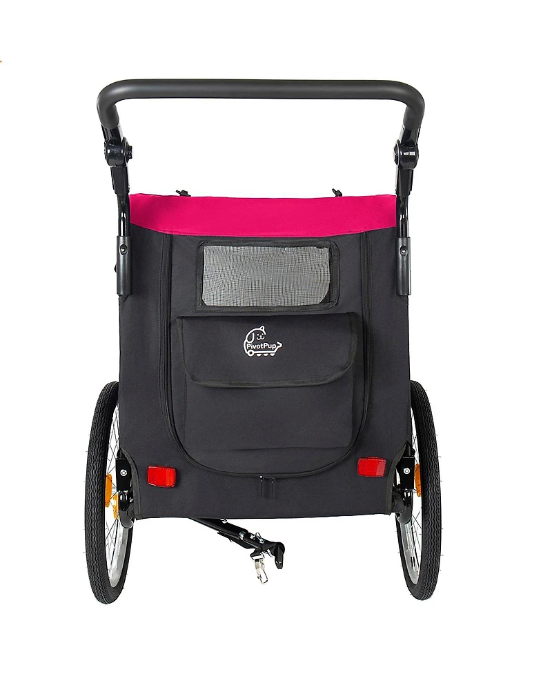Streamdale Furniture 2-in-1 Foldable Pet Bike Trailer and Stroller for Dogs up to 110lbs