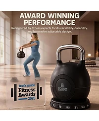 Lifepro Boulder Adjustable Kettlebell – 7-in-1 Weight Set (5–44 lb) with Quick-Select Dial for Full-Body Strength Training