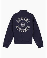 A|X Armani Exchange Men's Crossover Reversible Bomber with Graphic Jacket