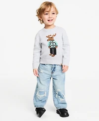 abercrombie kids Toddler Boys' 2T-5T Moose Graphic Sweater
