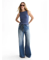 Scotch & Soda Women's and Tops Tees Structured Rib Tank, Oceana, X-Large