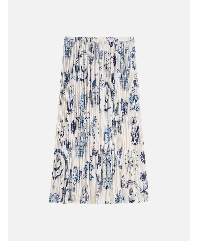 Scotch & Soda Women's and Printed Micro Pleat Ankle Length Skirt