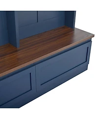 Streamdale Furniture Farmhouse 4-in-1 Hall Tree with Storage Bench and 2 Drawers