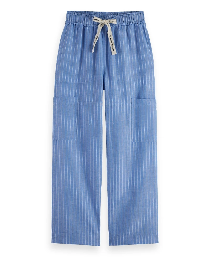 Scotch & Soda Women's Noa High-Rise Wide-Leg Pull On Cargo Pant