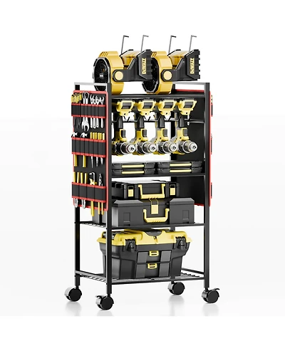 Xdovet Tool Organizer Cart Rolling Storage Rack Garage Workshop Holder