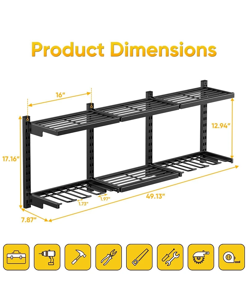 Xdovet Power Tool Organizer Wall Mount Heavy Duty Drill Holder Garage Storage Rack
