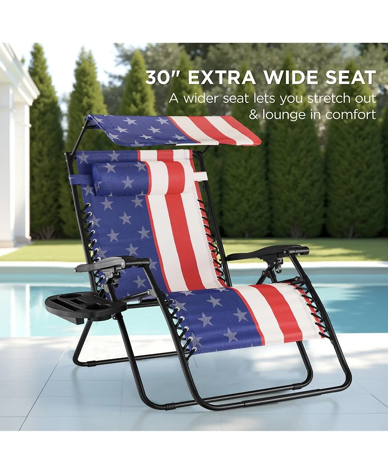Aofar Zero Gravity Recliner Lounge Chair with Shade Tray