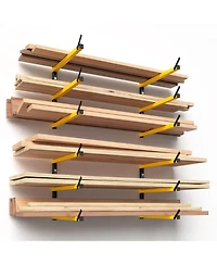 Xdovet Lumber Storage Rack Wall Mounted Metal Folding 3-Level Heavy Duty